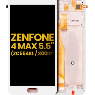 LCD Display mit Rahmen für Asus ZenFone 4 Max Pro / ZenFone 4 Max Plus (ZC554KL / 2017) (professionell aufgearbeitet) (White (Weiß))