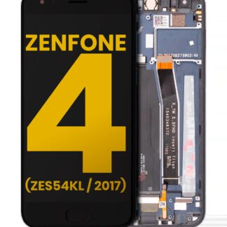LCD Display mit Rahmen für Asus ZenFone 4 (ZE554KL / 2017) (professionell aufgearbeitet) (Black (Schwarz))