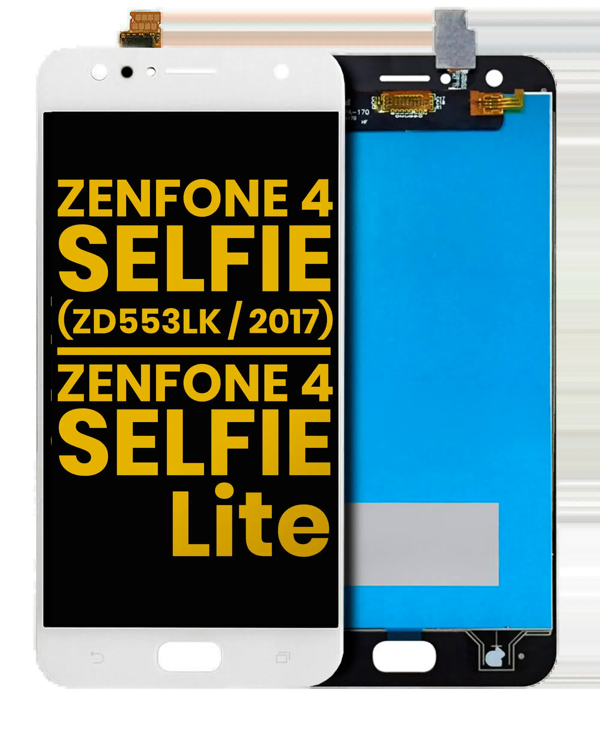 LCD Display ohne Rahmen für Asus ZenFone 4 Selfie (ZD553KL / 2017) / ZenFone 4 Selfie Lite (ZB553KL / 2017) (professionell aufgearbeitet) (White (Weiß))