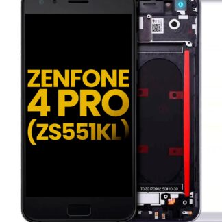 LCD Display mit Rahmen für Asus ZenFone 4 Pro (ZS551KL / 2017) (professionell aufgearbeitet) (Black (Schwarz))