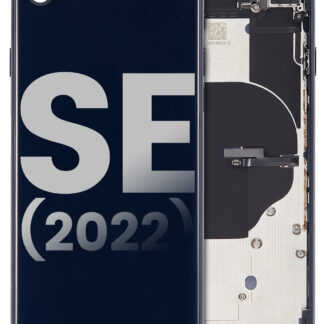 Rückgehäuse mit Kleinteilen vormontiert für iPhone SE (2022) (ausgebautes Originalteil: Grade A) (Midnight)