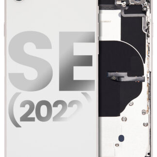Rückgehäuse mit Kleinteilen vormontiert für iPhone SE (2022) (ausgebautes Originalteil: Grade C) (Starlight)