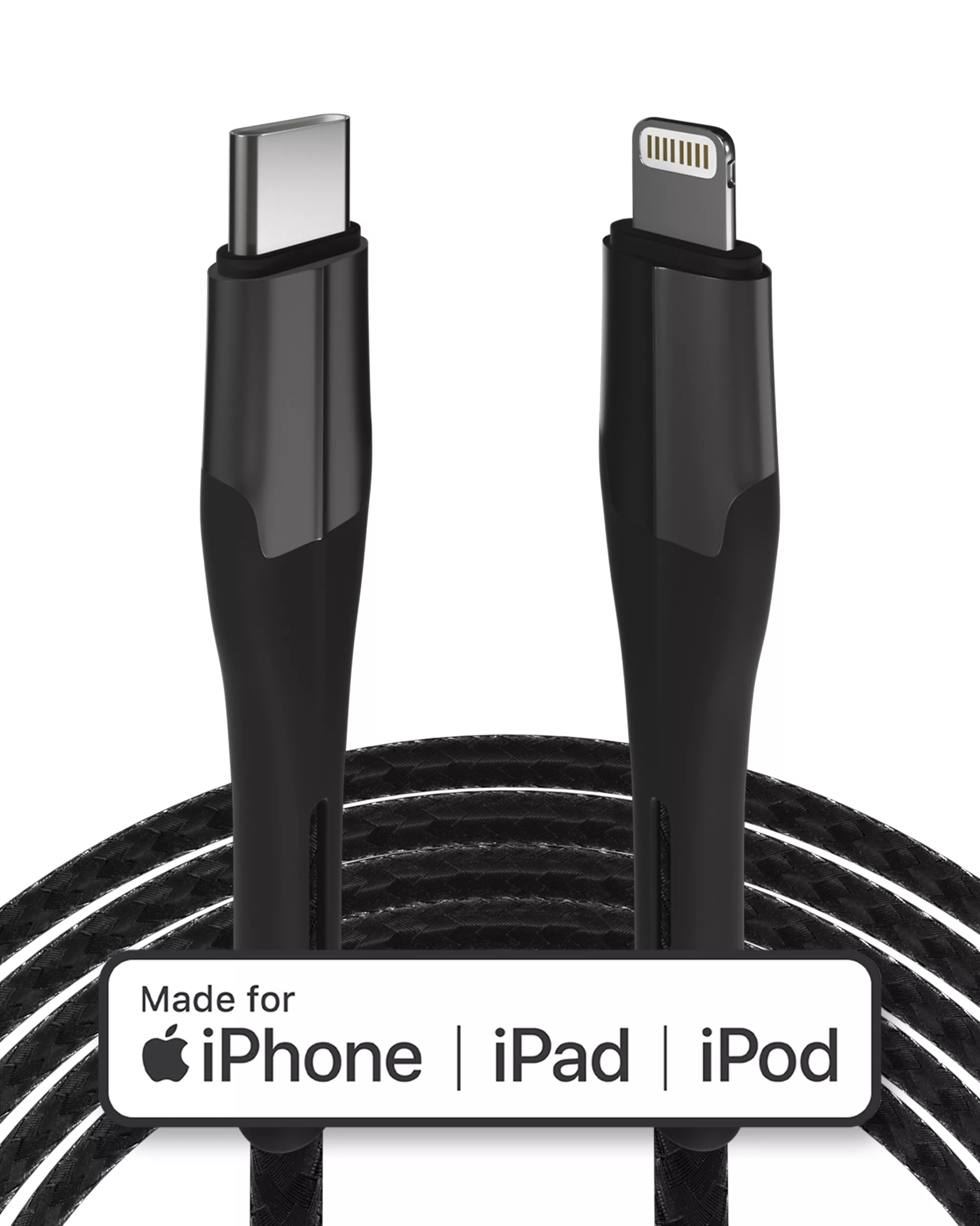 Lightning To USB Type C Kabel (MFI) (1 m / 3 ft) (AmpSentrix Alpha) (Black (Schwarz)) – Bild 3