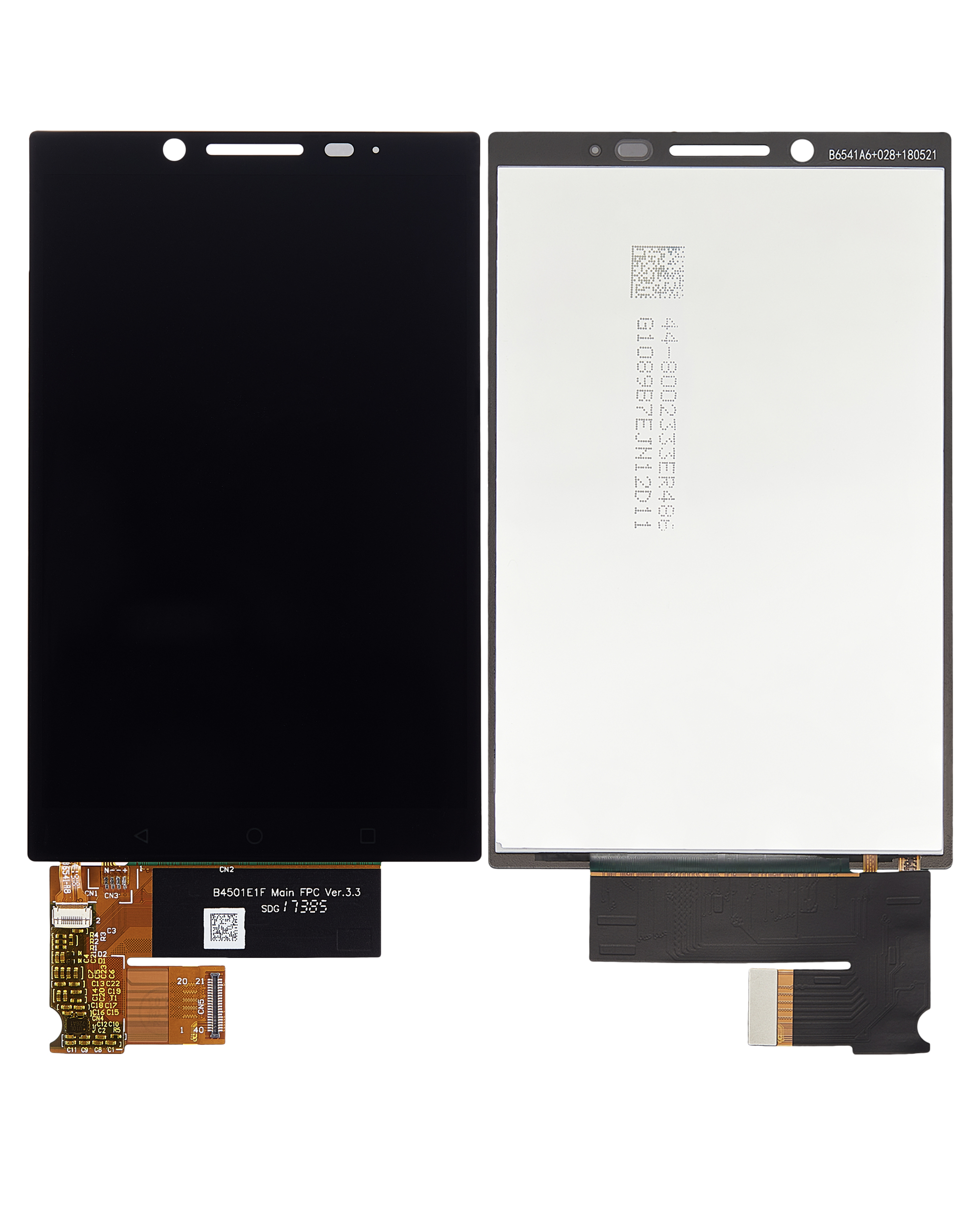 LCD Display ohne Rahmen für BlackBerry KEY2 (BBF100 Series) (professionell aufgearbeitet) (Black (Schwarz)) – Bild 2