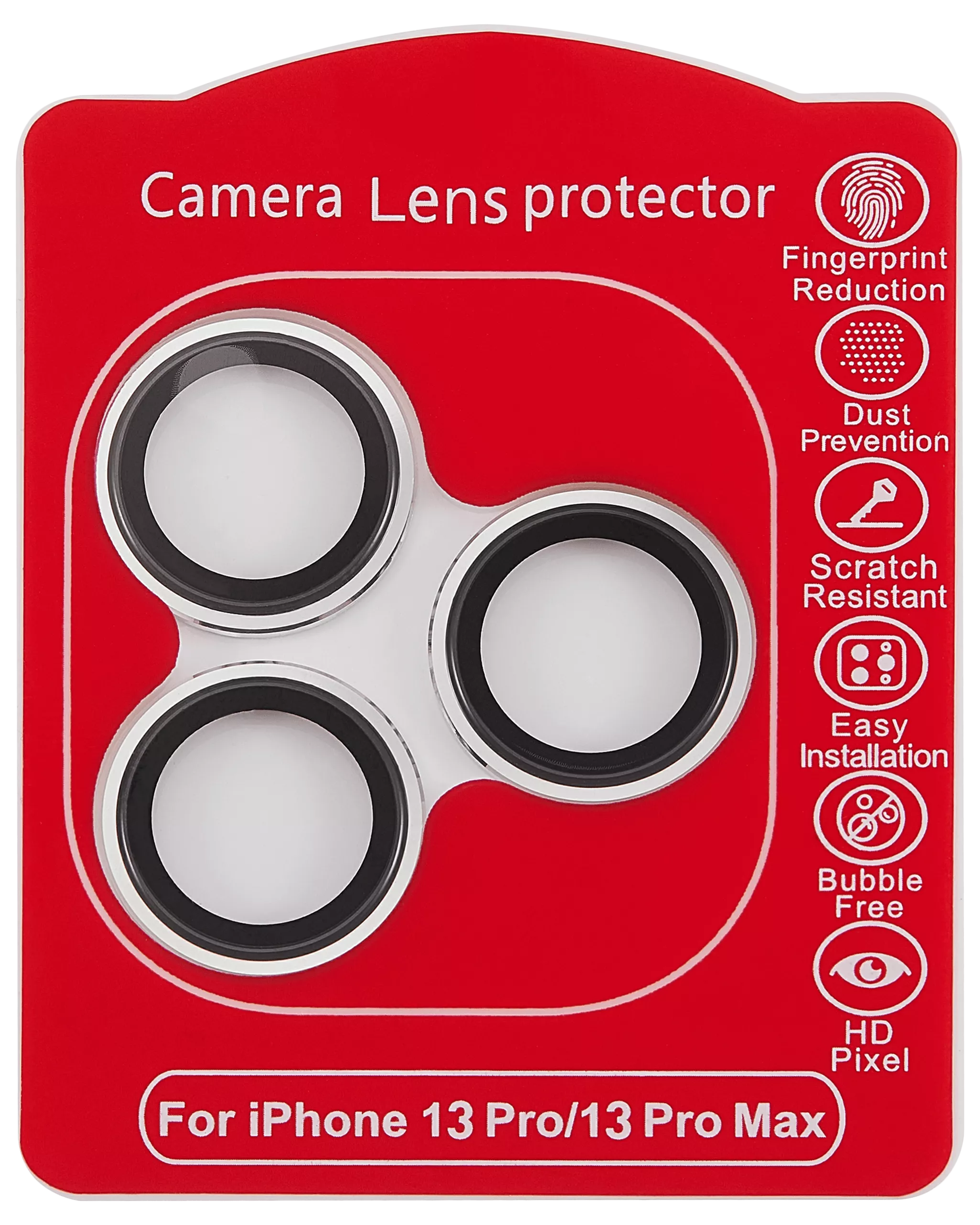 Casper Kameraglas Protector für iPhone 13 Pro / 13 Pro Max (Silver (Silber)) (Clear (Transparent)) – Bild 2