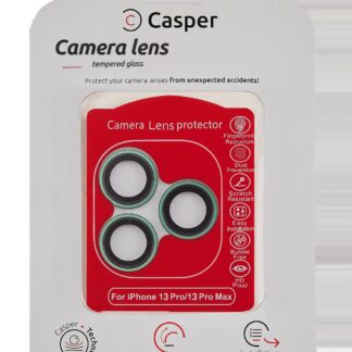 Casper Kameraglas Protector für iPhone 13 Pro / 13 Pro Max (Alpine Green) (Clear (Transparent))