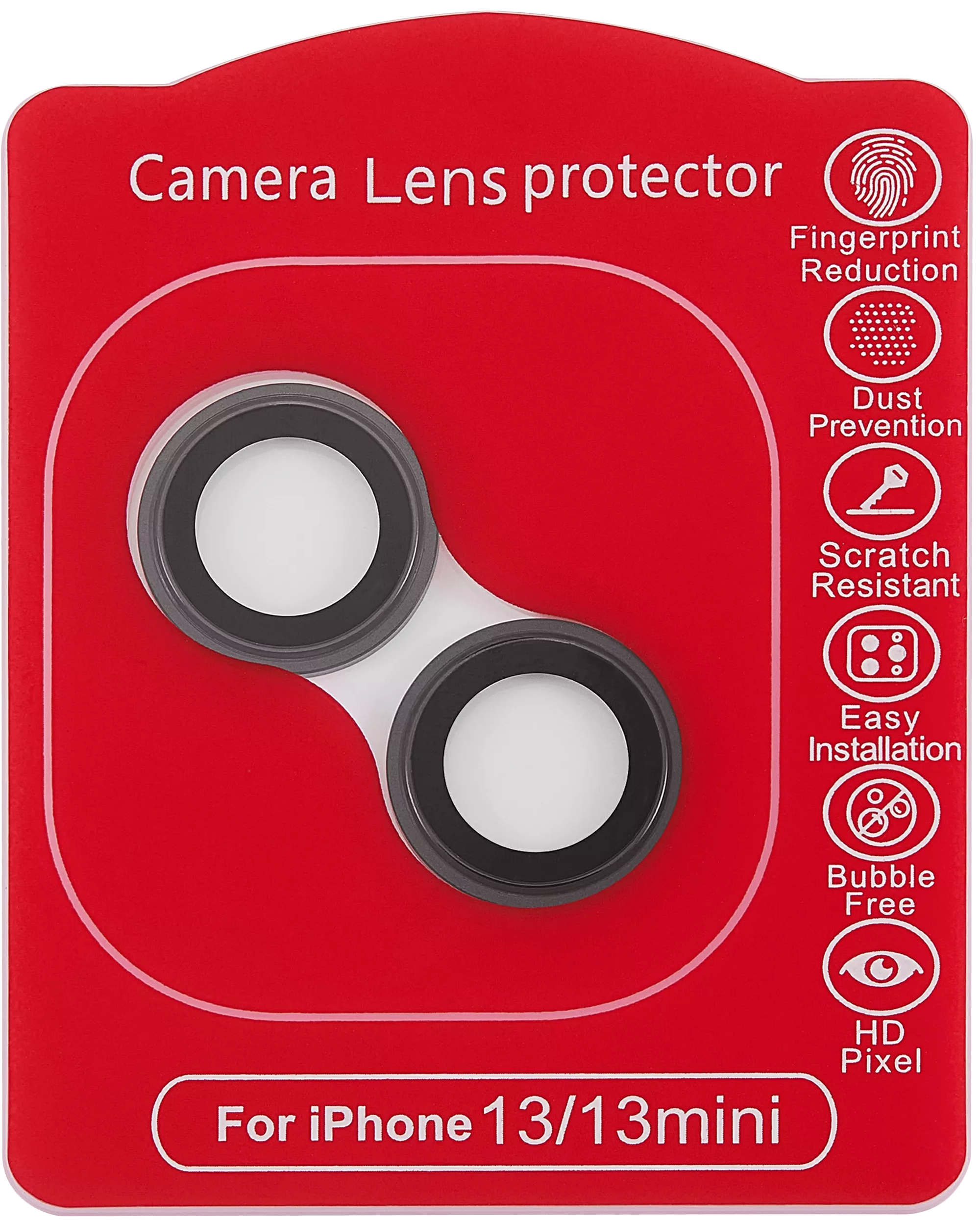 Casper Kameraglas Protector für iPhone 13 / 13 Mini (Black (Schwarz)) (Clear (Transparent)) – Bild 2