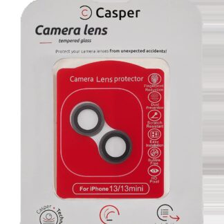 Casper Kameraglas Protector für iPhone 13 / 13 Mini (Black (Schwarz)) (Clear (Transparent))