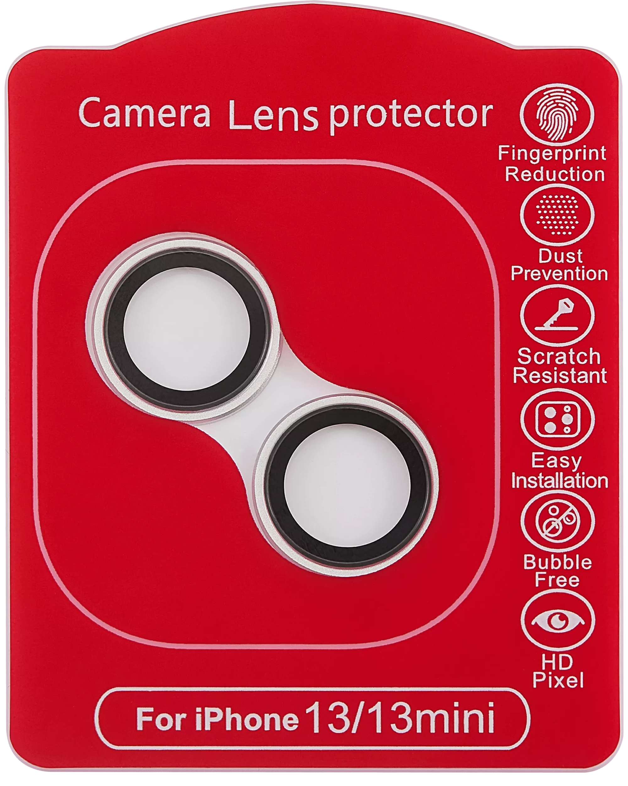 Casper Kameraglas Protector für iPhone 13 / 13 Mini (Silver (Silber)) (Clear (Transparent)) – Bild 2
