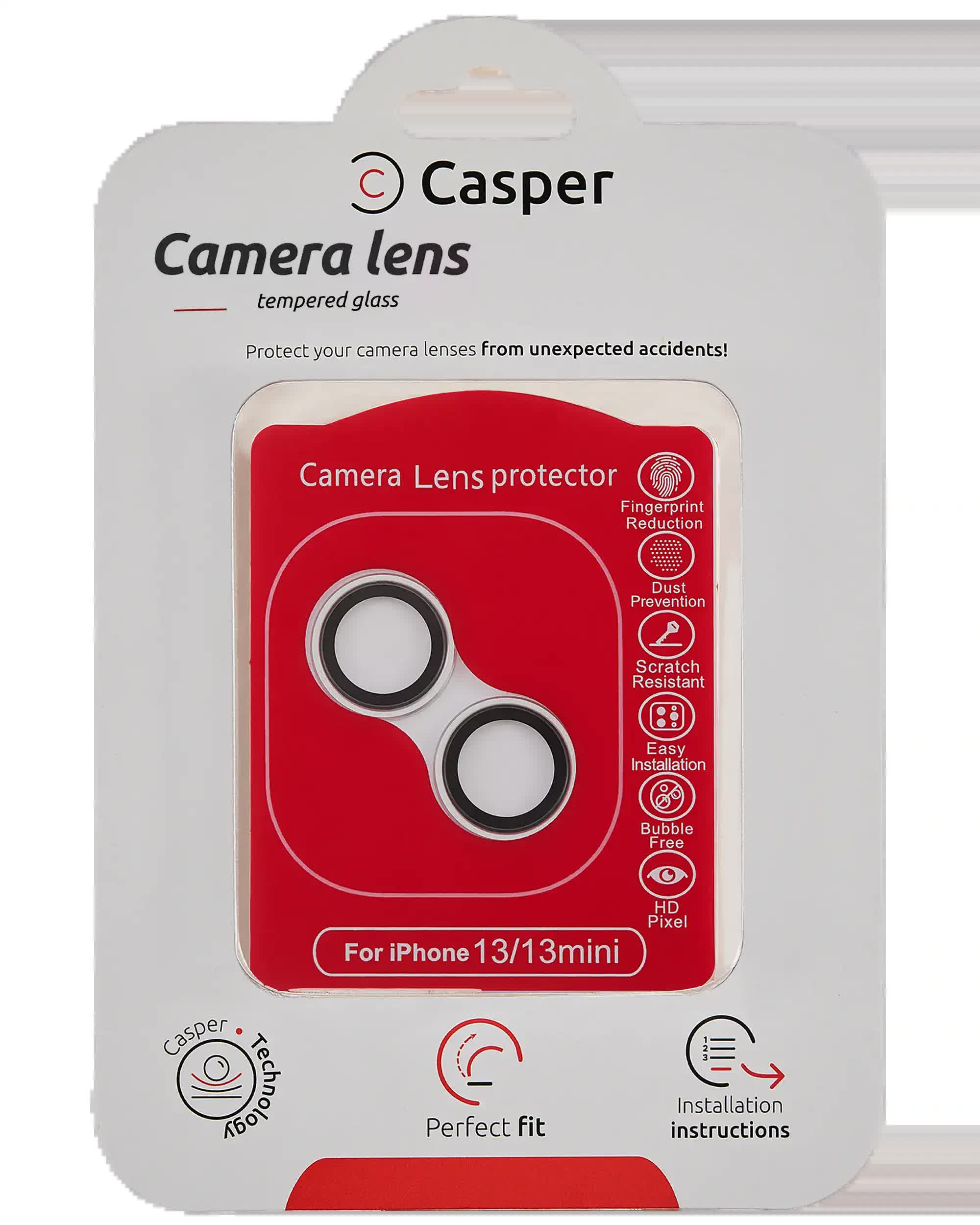 Casper Kameraglas Protector für iPhone 13 / 13 Mini (Silver (Silber)) (Clear (Transparent))