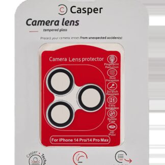 Casper Kameraglas Protector für iPhone 14 Pro / 14 Pro Max (Silver (Silber)) (Clear (Transparent))