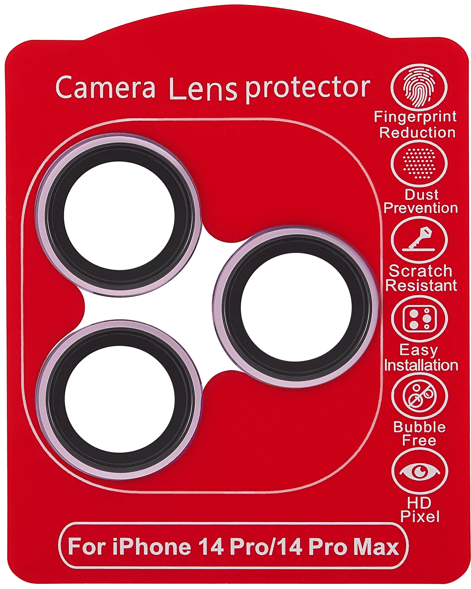 Casper Kameraglas Protector für iPhone 14 Pro / 14 Pro Max (Purple (Violett)) (Clear (Transparent)) – Bild 2