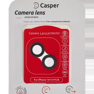 Casper Kameraglas Protector für iPhone 14 / 14 Plus (Black (Schwarz)) (Clear (Transparent))