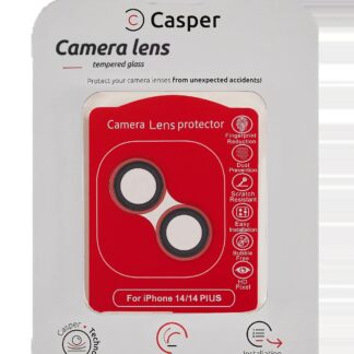 Casper Kameraglas Protector für iPhone 14 / 14 Plus (Red (Rot)) (Clear (Transparent))