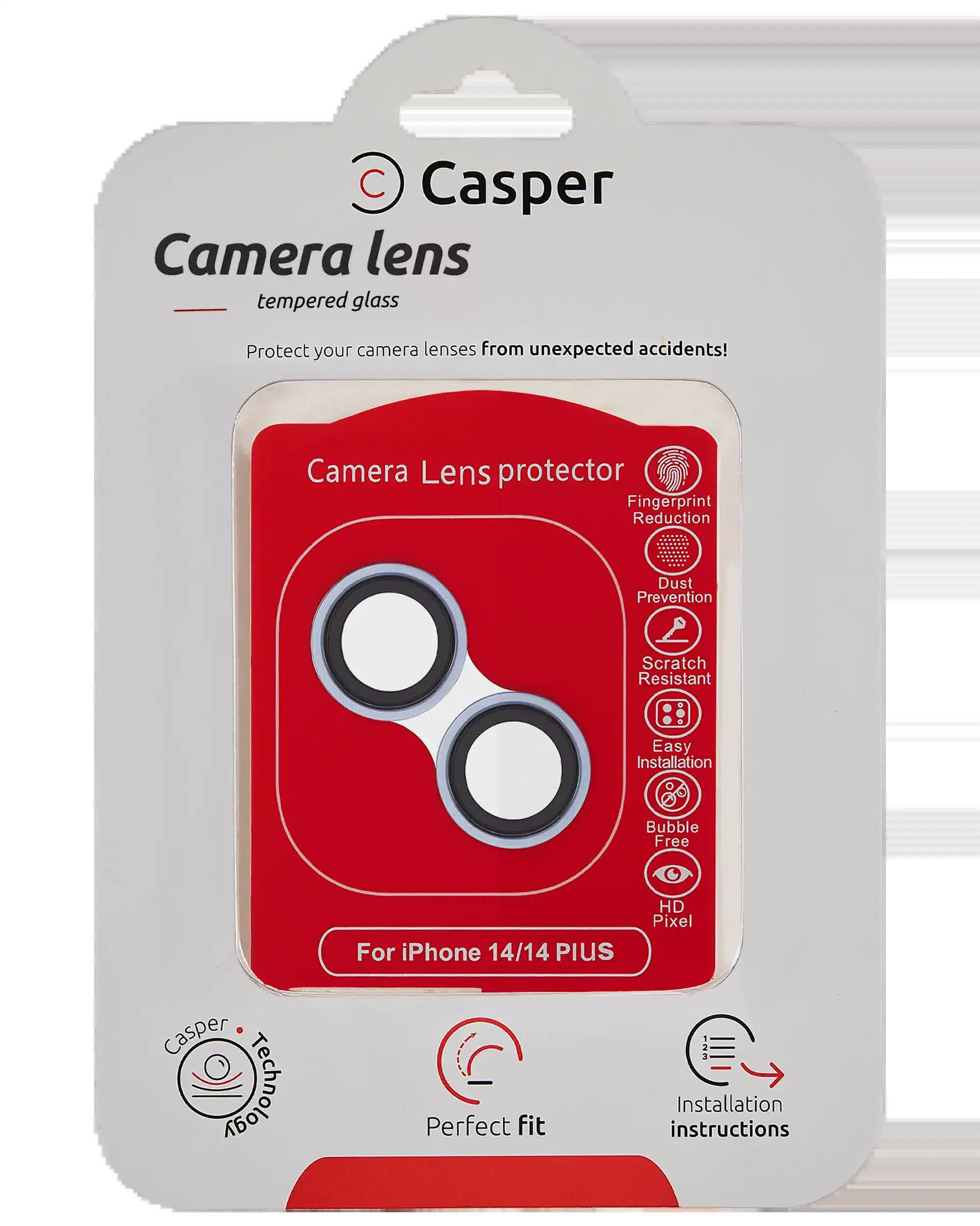 Casper Kameraglas Protector für iPhone 14 / 14 Plus (Blue (Blau)) (Clear (Transparent))