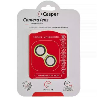 Casper Kameraglas Protector für iPhone 14 / 14 Plus (Yellow) (Clear (Transparent))