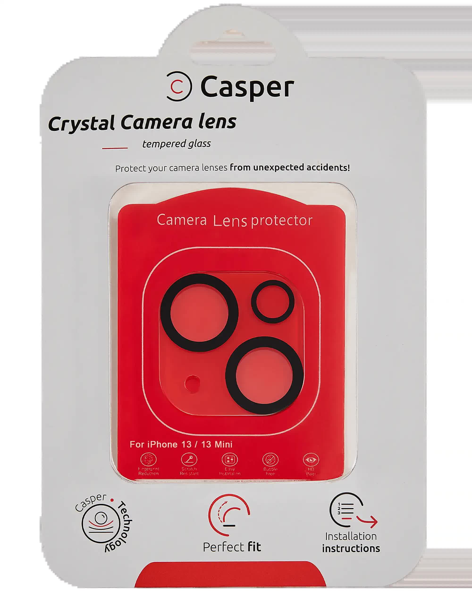 Casper Kameraglas Protector für iPhone 13 / 13 Mini (Crystal Full Abdeckung)