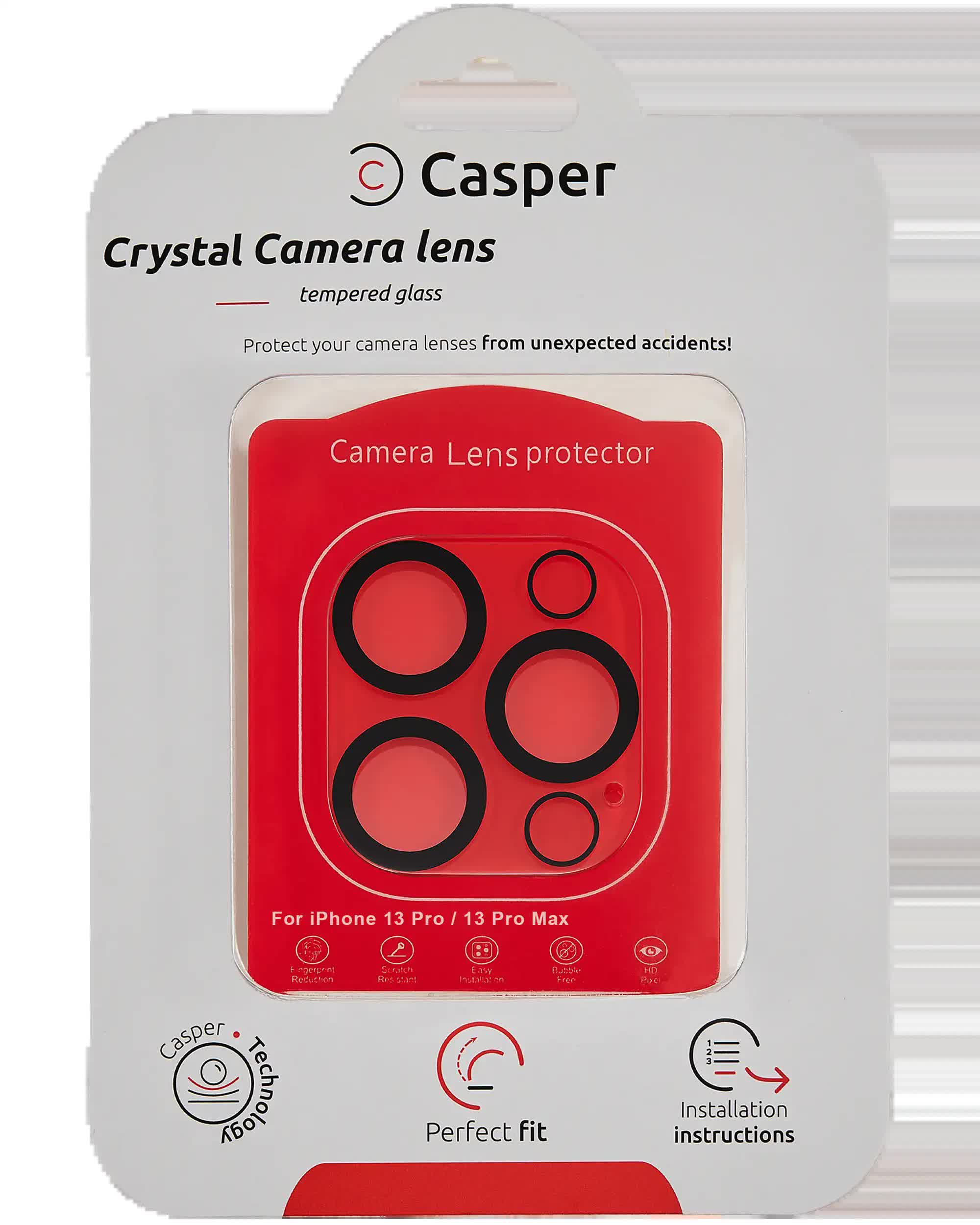 Casper Kameraglas Protector für iPhone 13 Pro / 13 Pro Max (Crystal Full Abdeckung)