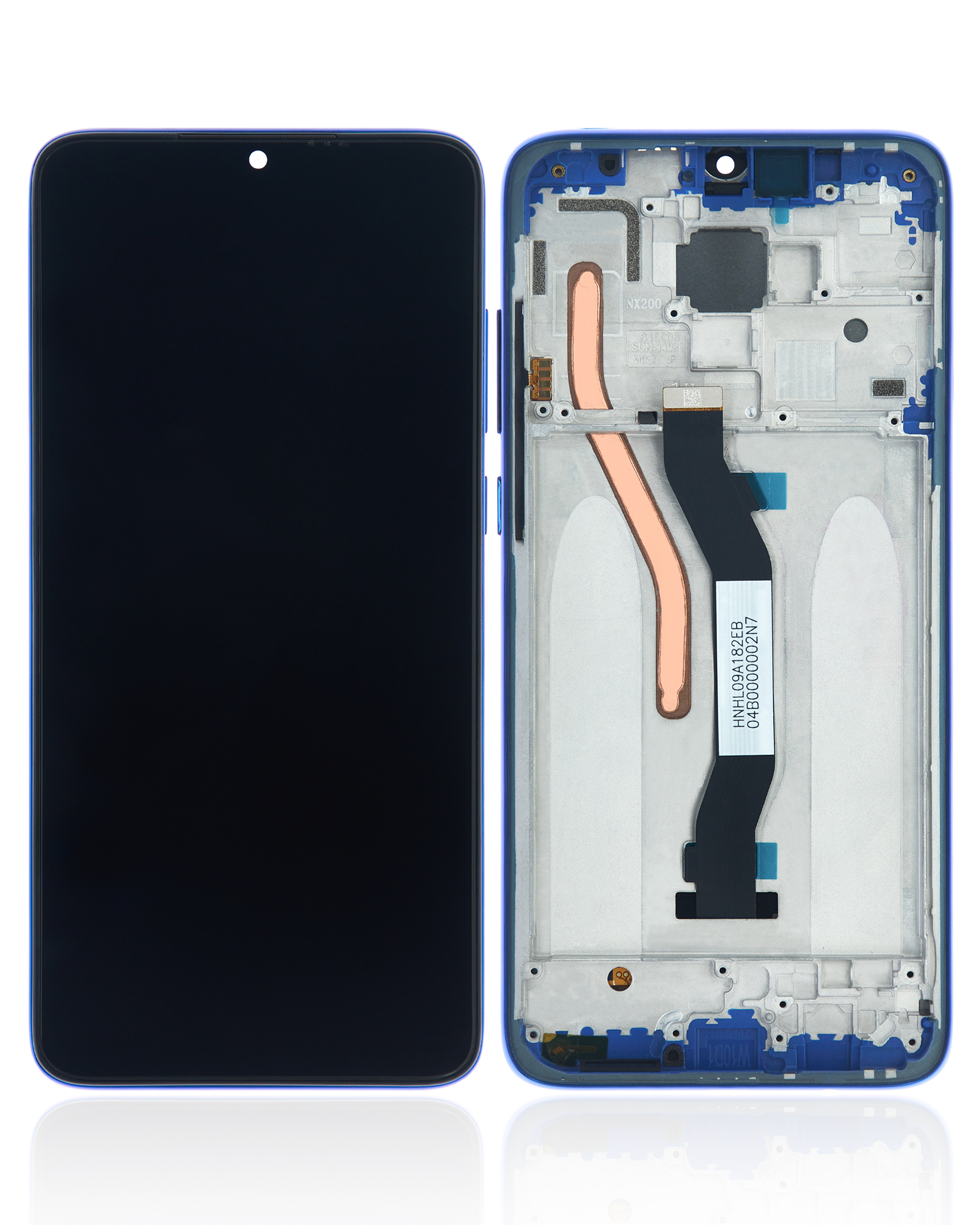 LCD Display mit Rahmen für Xiaomi Redmi Note 8 Pro (professionell aufgearbeitet) (Blue (Blau)) – Bild 2
