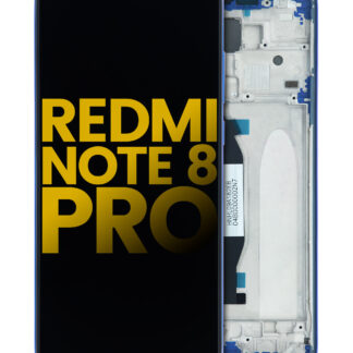 LCD Display mit Rahmen für Xiaomi Redmi Note 8 Pro (professionell aufgearbeitet) (Blue (Blau))
