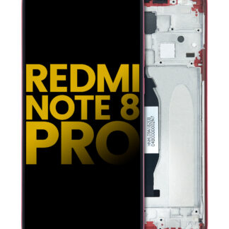 LCD Display mit Rahmen für Xiaomi Redmi Note 8 Pro (professionell aufgearbeitet) (Red (Rot))