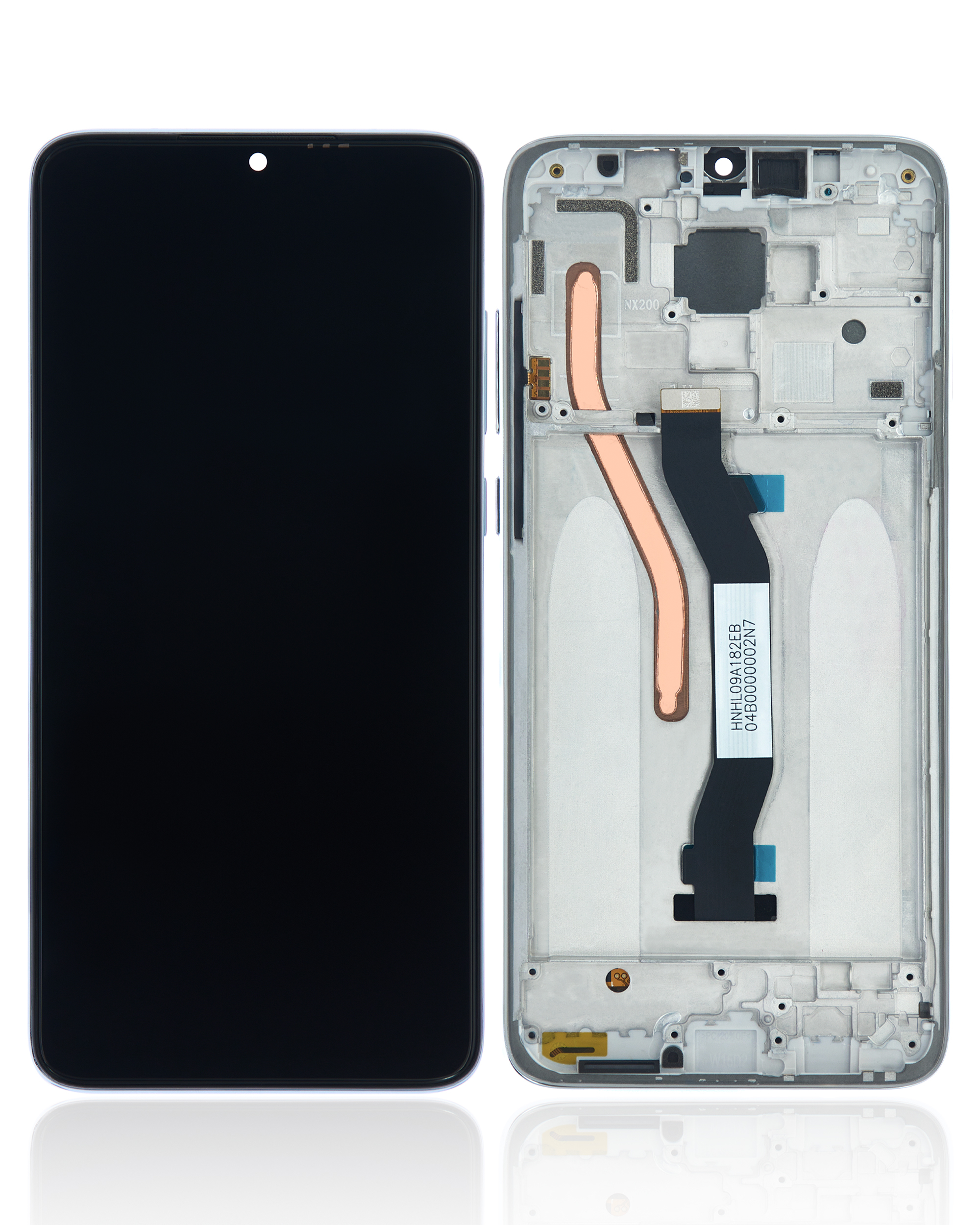 LCD Display mit Rahmen für Xiaomi Redmi Note 8 Pro (professionell aufgearbeitet) (White (Weiß)) – Bild 2