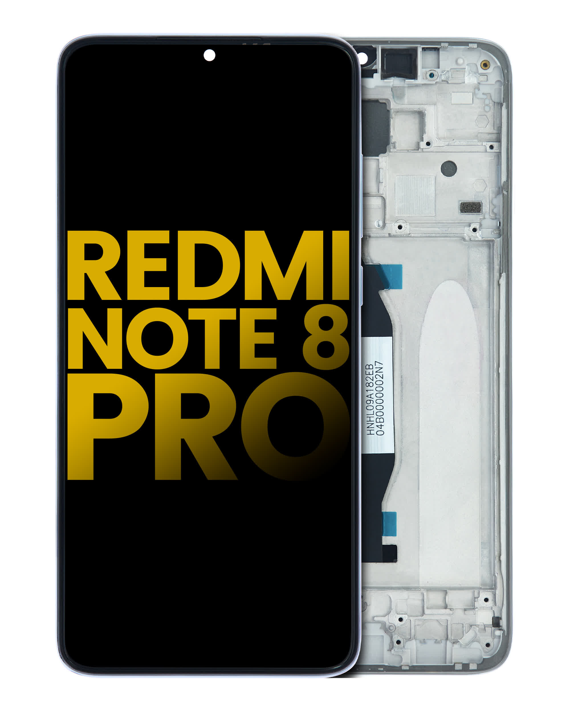 LCD Display mit Rahmen für Xiaomi Redmi Note 8 Pro (professionell aufgearbeitet) (White (Weiß))
