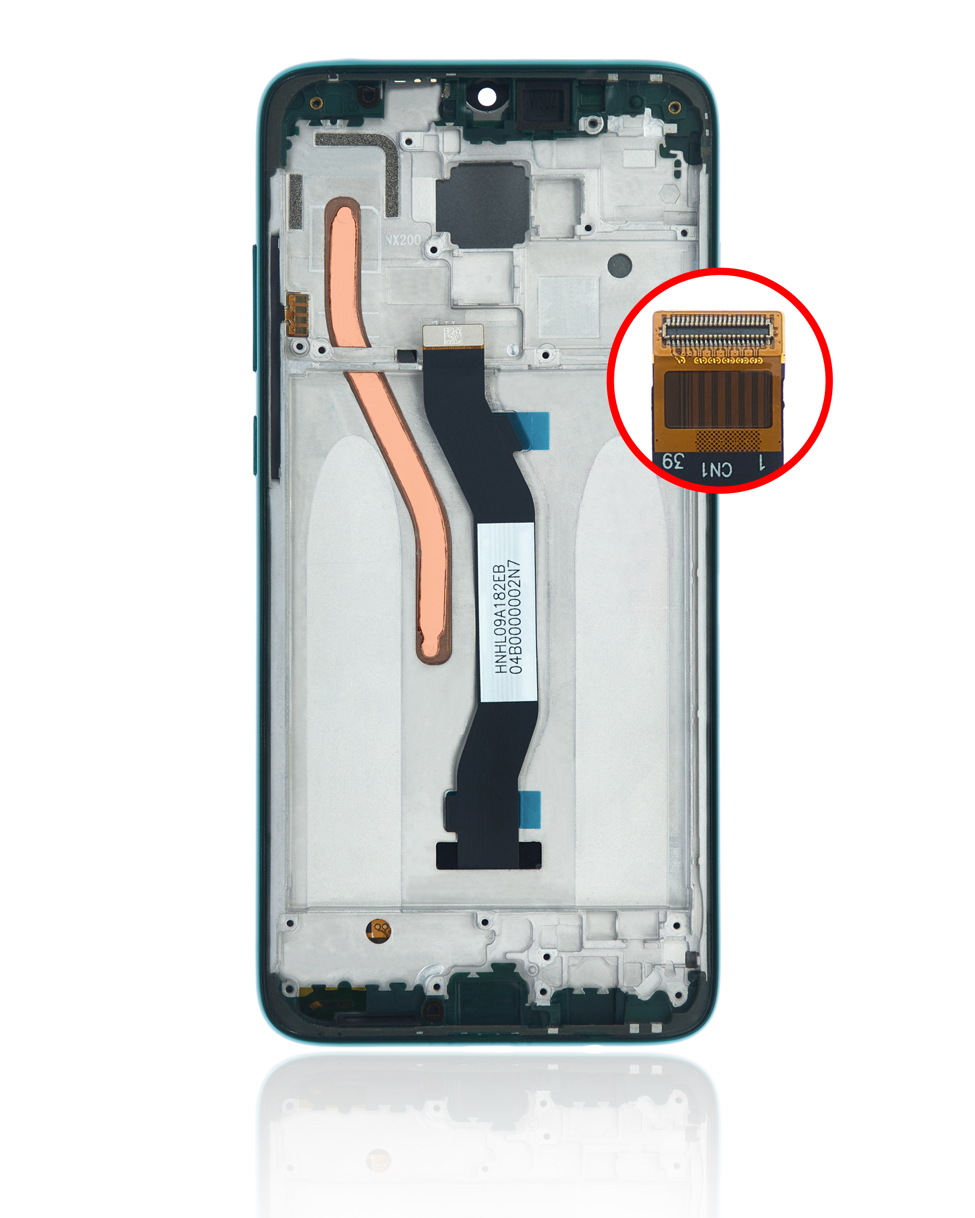 LCD Display mit Rahmen für Xiaomi Redmi Note 8 Pro (professionell aufgearbeitet) (Green (Grün)) – Bild 4