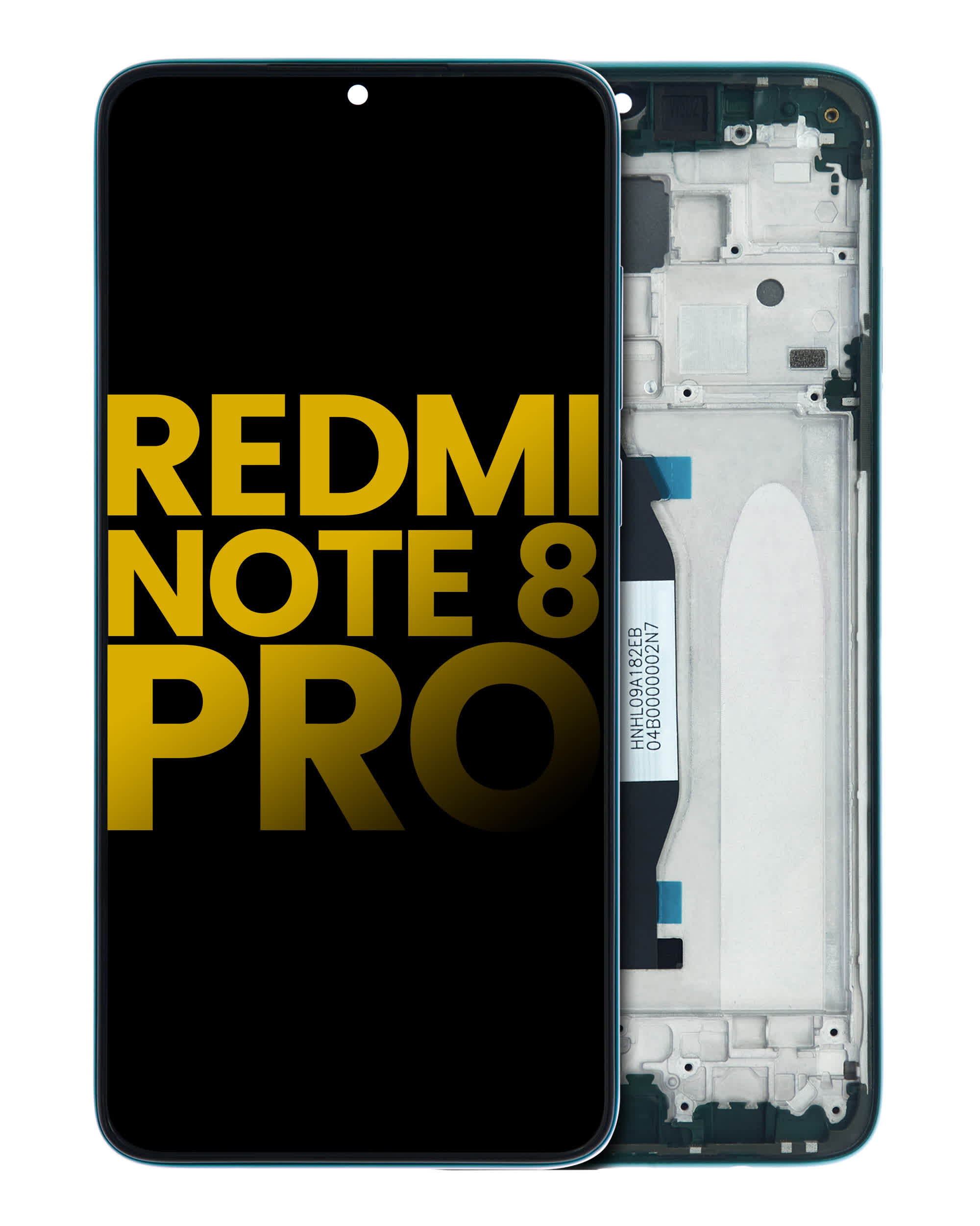 LCD Display mit Rahmen für Xiaomi Redmi Note 8 Pro (professionell aufgearbeitet) (Green (Grün))