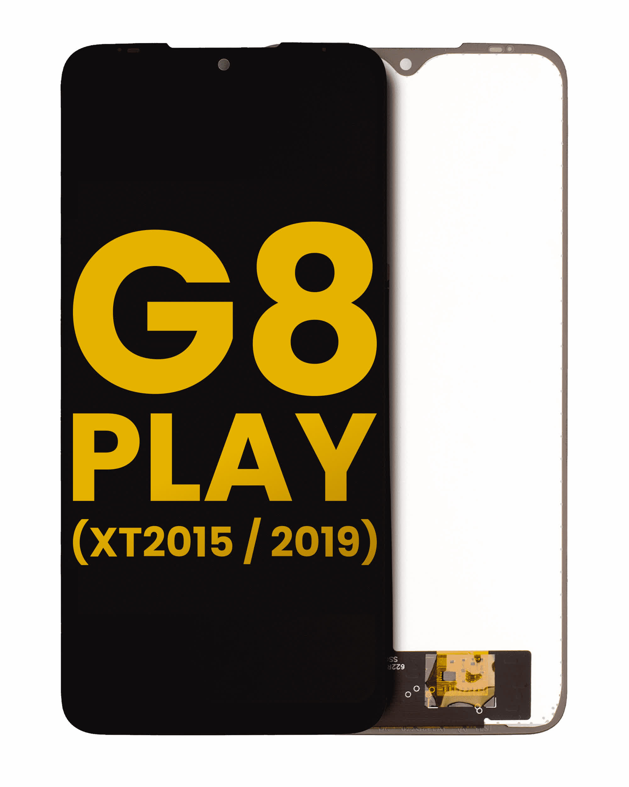 LCD Display ohne Rahmen für Motorola Moto G8 Play (XT2015 / 2019) (professionell aufgearbeitet) (Black (Schwarz))