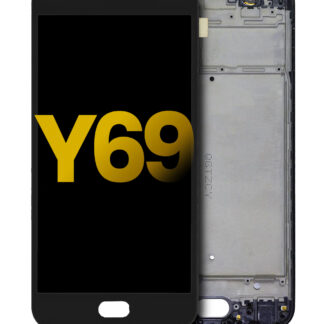 LCD Display mit Rahmen für Vivo Y69 (professionell aufgearbeitet) (Matte Black)