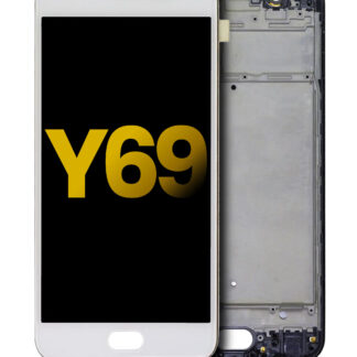 LCD Display mit Rahmen für Vivo Y69 (professionell aufgearbeitet) (White (Weiß))