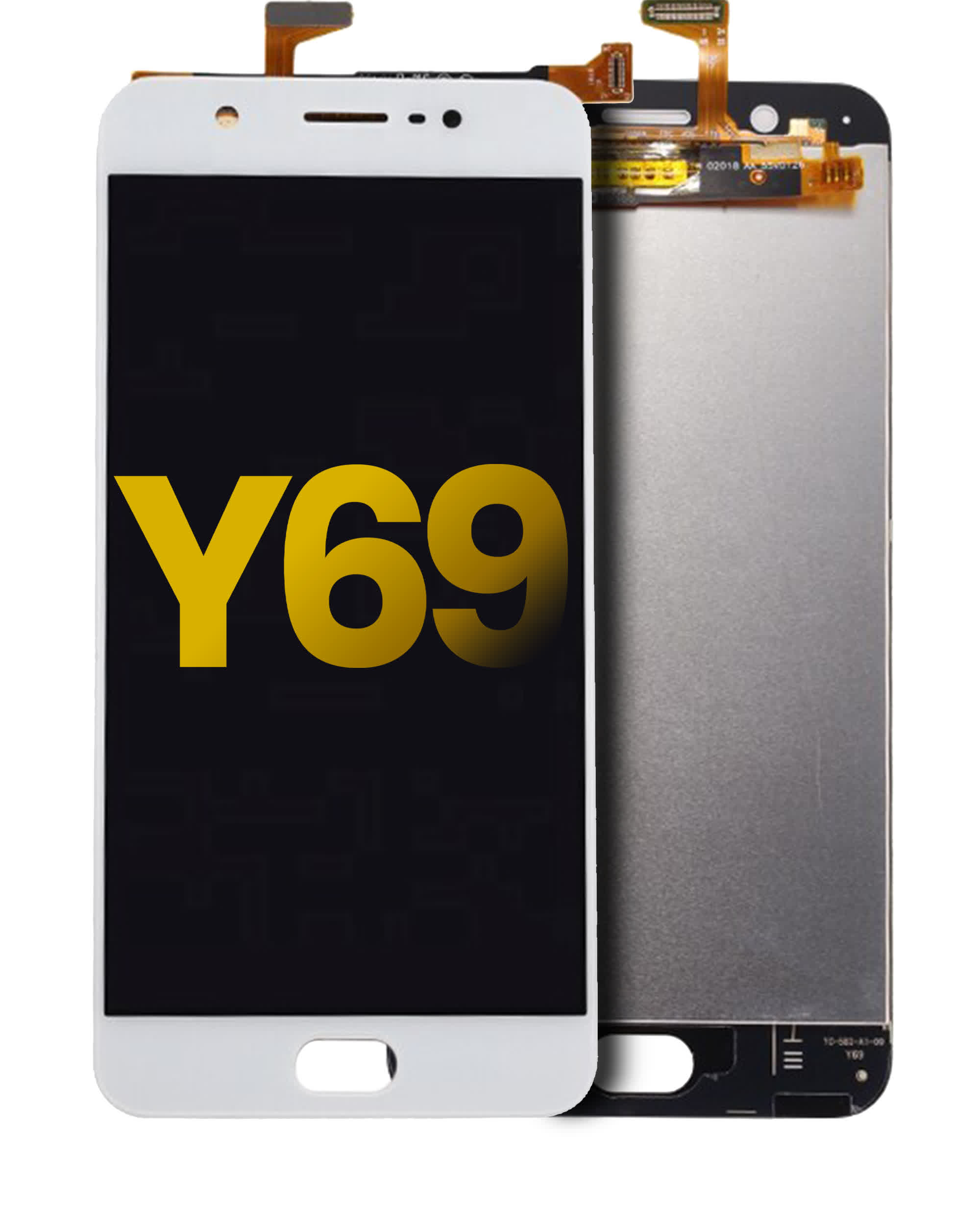 LCD Display ohne Rahmen für Vivo Y69 (professionell aufgearbeitet) (White (Weiß))