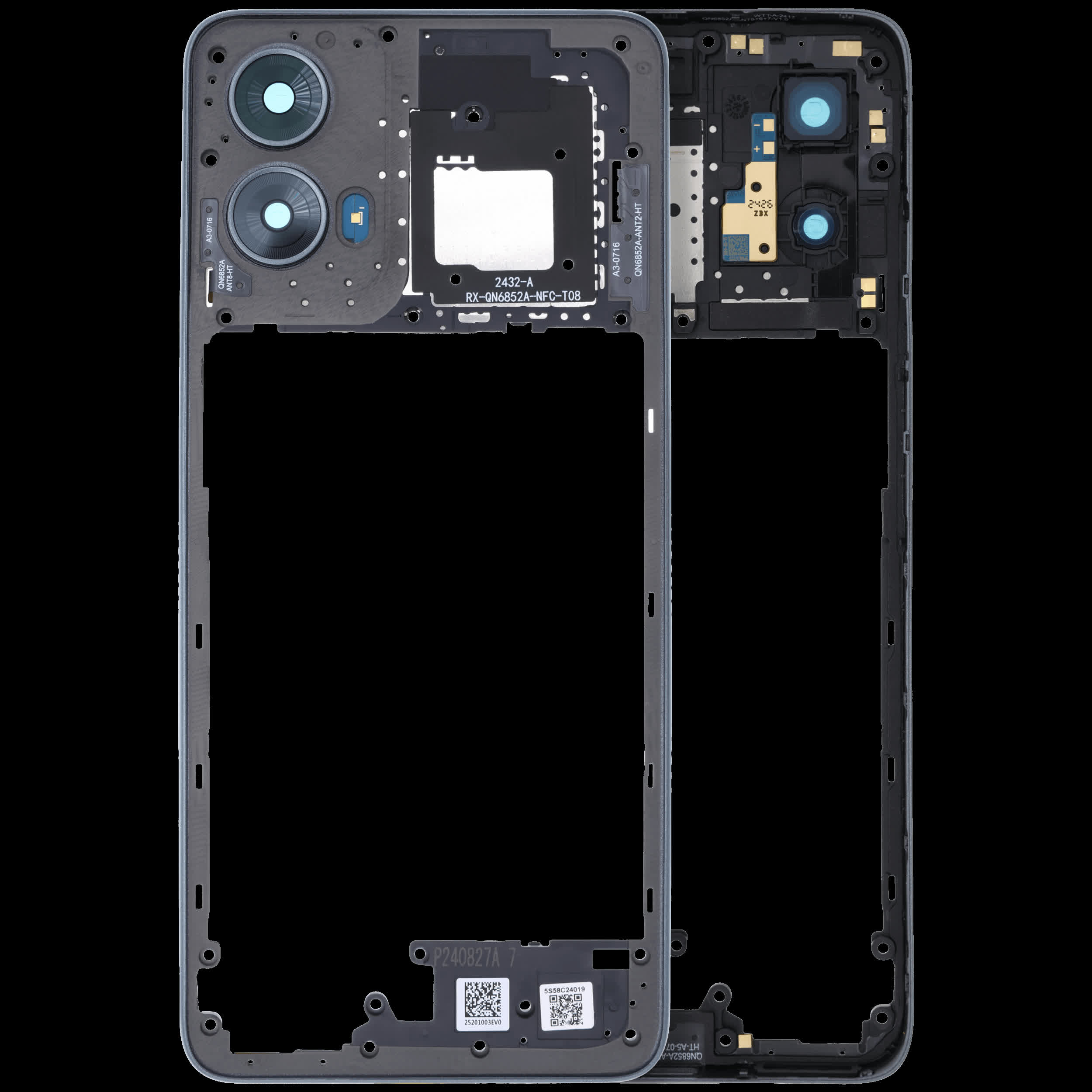 Mittelrahmen für Motorola Moto G 5G (XT2417 / 2024) (Original) (Sedona Sage)