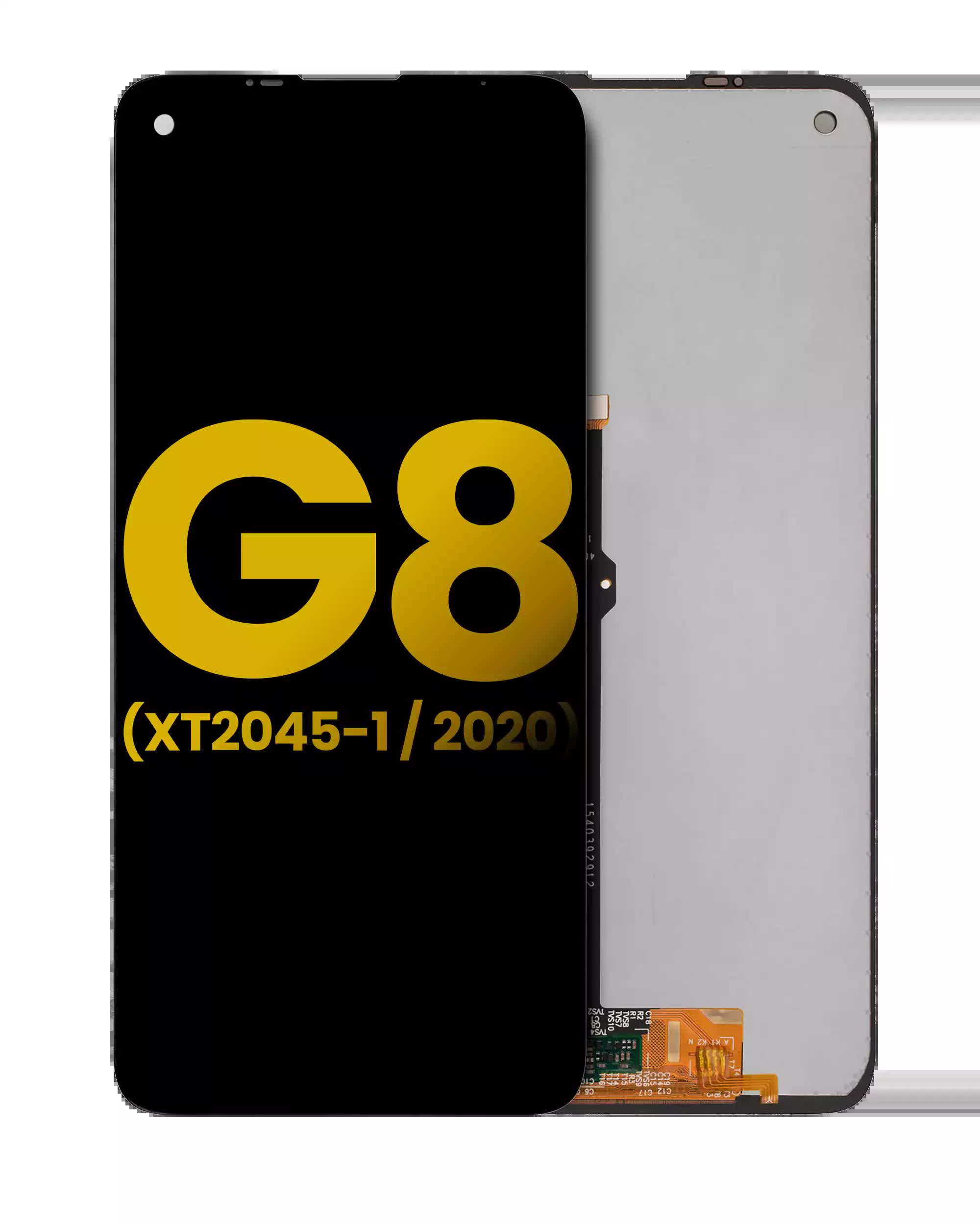 LCD Display ohne Rahmen für Motorola Moto G8 (XT2045-1 / 2020) (professionell aufgearbeitet) (Black (Schwarz))