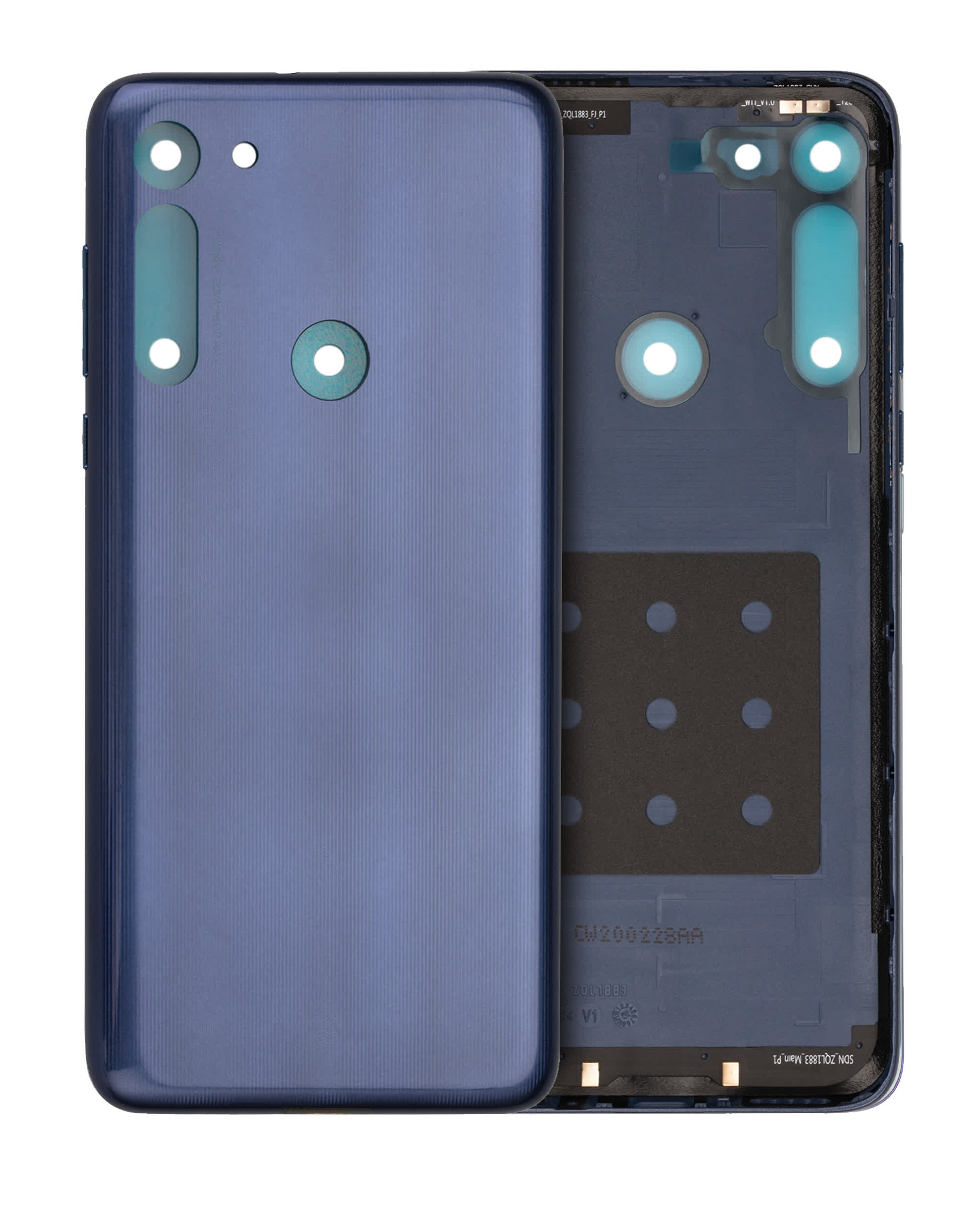 Rückdeckelglas für Motorola Moto G8 (XT2045-1 / 2020) / G Fast (XT2045-3 / 2020) (Neon Blue)