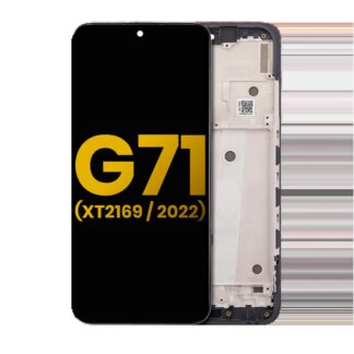 OLED Display mit Rahmen für Motorola Moto G71 5G (XT2169 / 2022) (professionell aufgearbeitet)