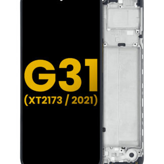 OLED Display mit Rahmen für Motorola Moto G31 (XT2173 / 2021) (professionell aufgearbeitet)