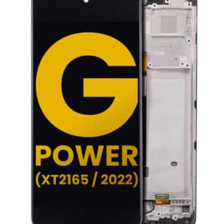 LCD Display mit Rahmen für Motorola Moto G Power (XT2165 / 2022) (professionell aufgearbeitet)