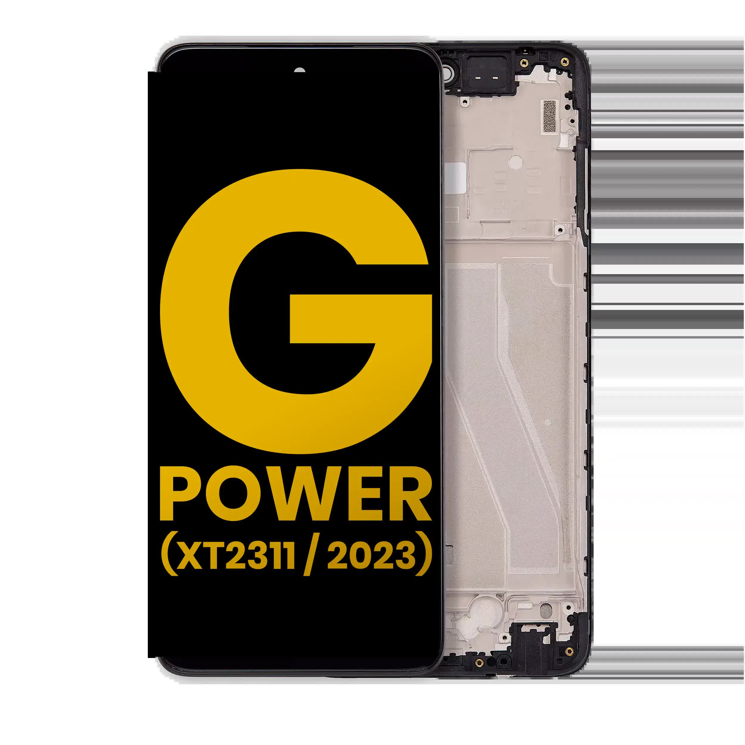 LCD Display mit Rahmen für Motorola Moto G Power 5G (XT2311 / 2023) (professionell aufgearbeitet)