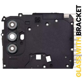 Rückkamera-Glas mit Halterung für Motorola Moto G Power (XT2165 / 2022) (Black (Schwarz))