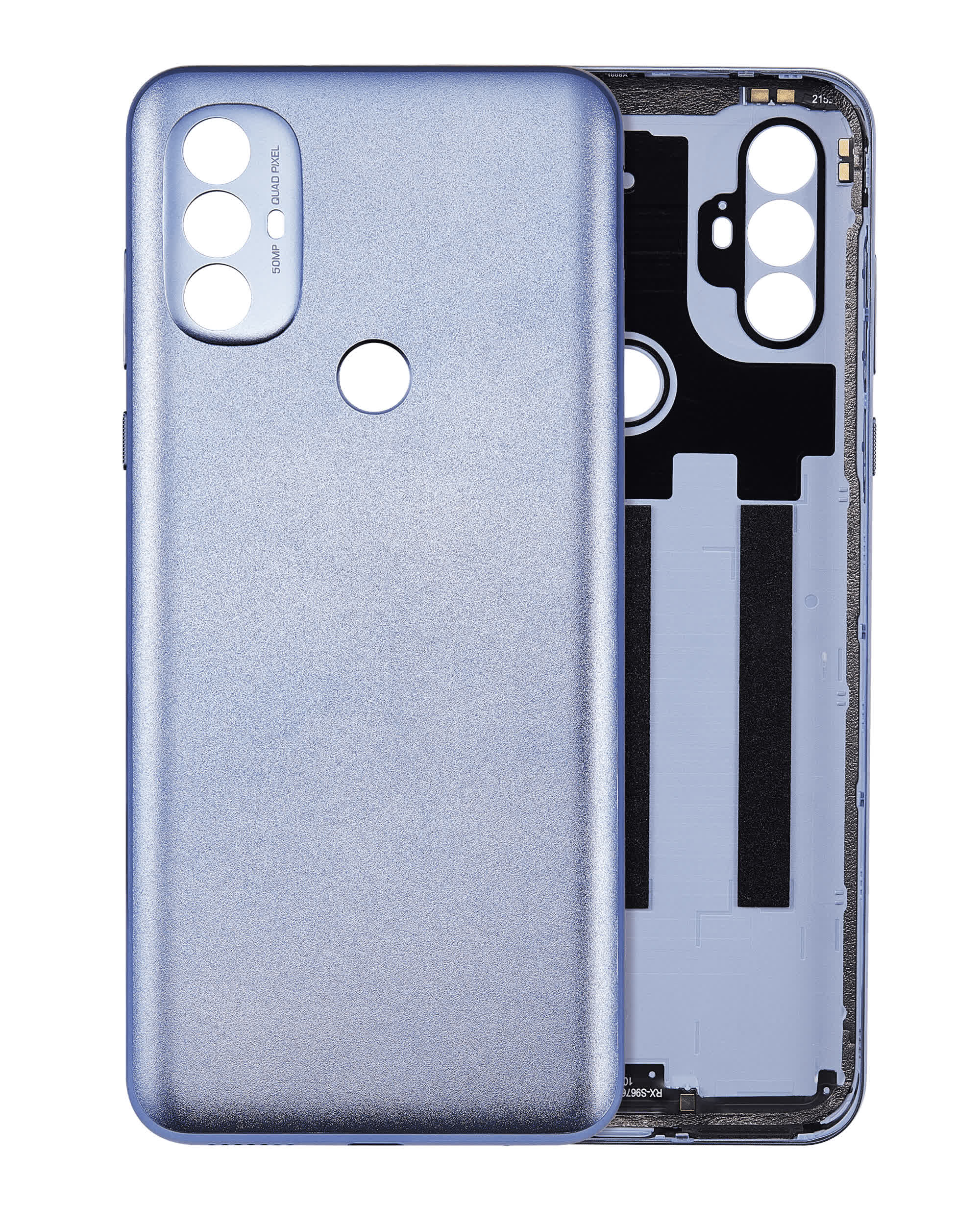 Rückdeckelglas für Motorola Moto G Power (XT2165 / 2022) (Aftermarket Plus) (Opal Silver)