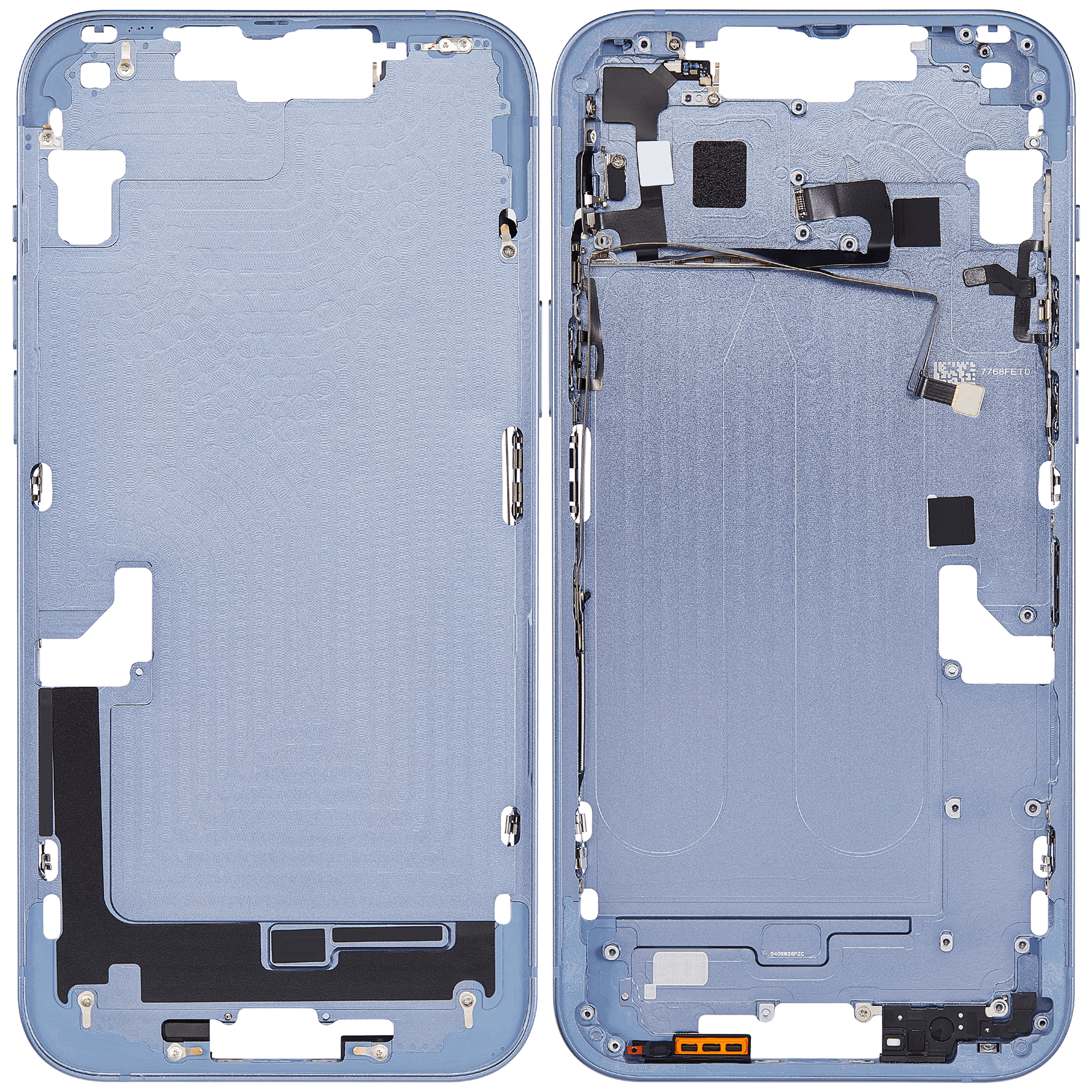Mittelrahmen mit Kleinteilen für iPhone 14 Plus (US-Version) (Aftermarket Plus) (Blue (Blau)) – Bild 2