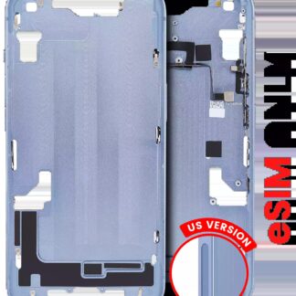 Mittelrahmen mit Kleinteilen für iPhone 14 Plus (US-Version) (Aftermarket Plus) (Blue (Blau))