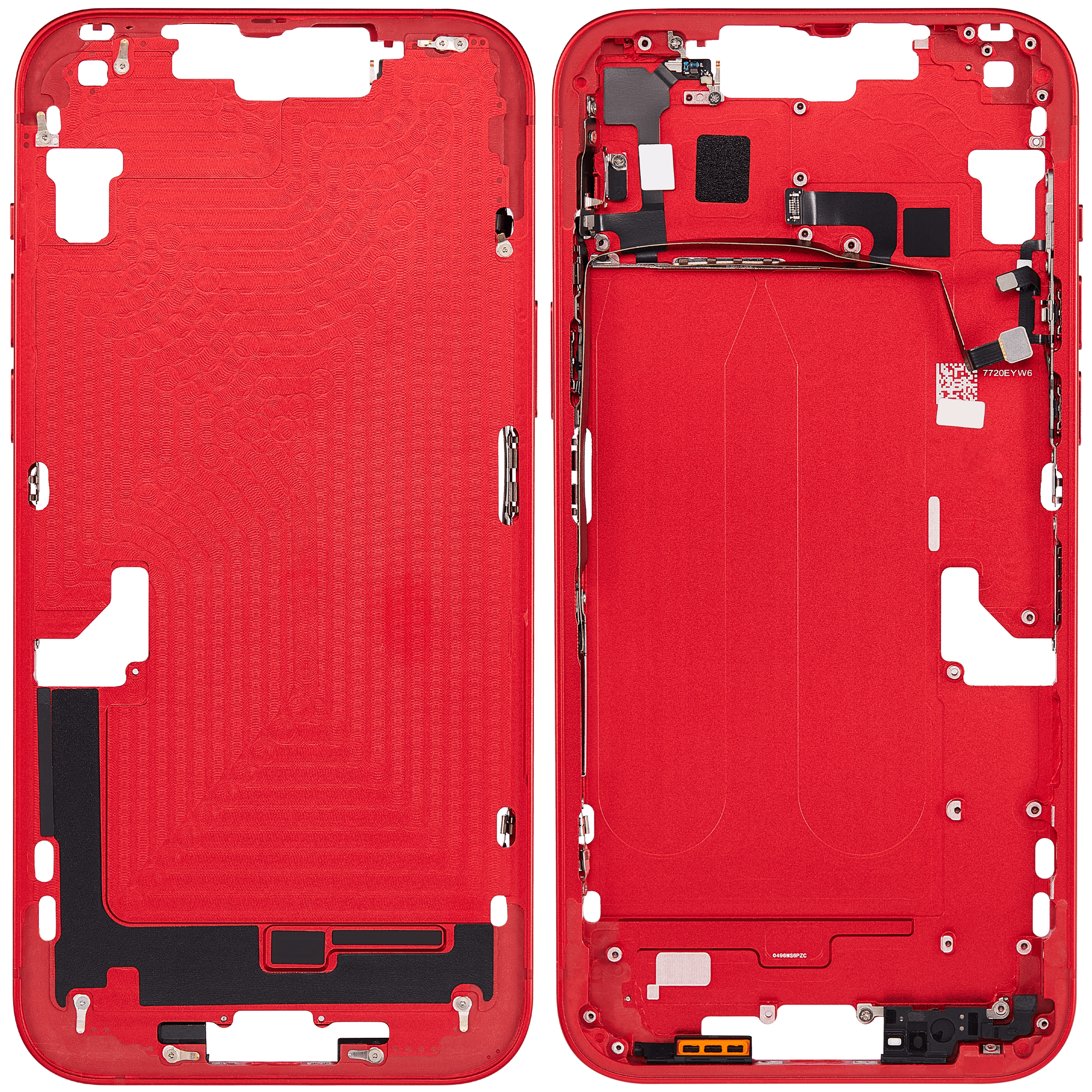 Mittelrahmen mit Kleinteilen für iPhone 14 Plus (US-Version) (Aftermarket Plus) (Red (Rot)) – Bild 2