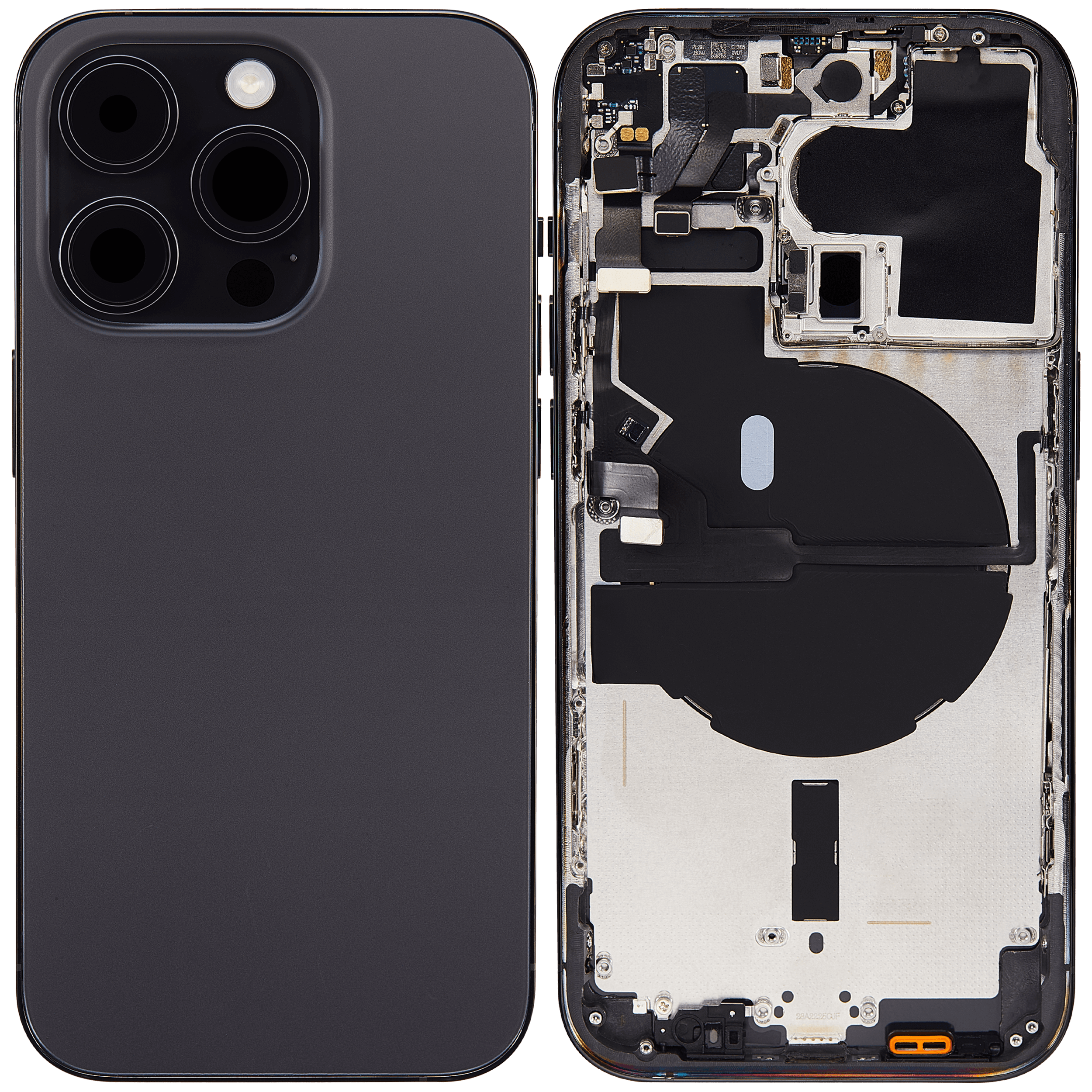 Rückgehäuse mit Kleinteilen für iPhone 14 Pro (US-Version) (Aftermarket Plus) (Space Black) – Bild 2