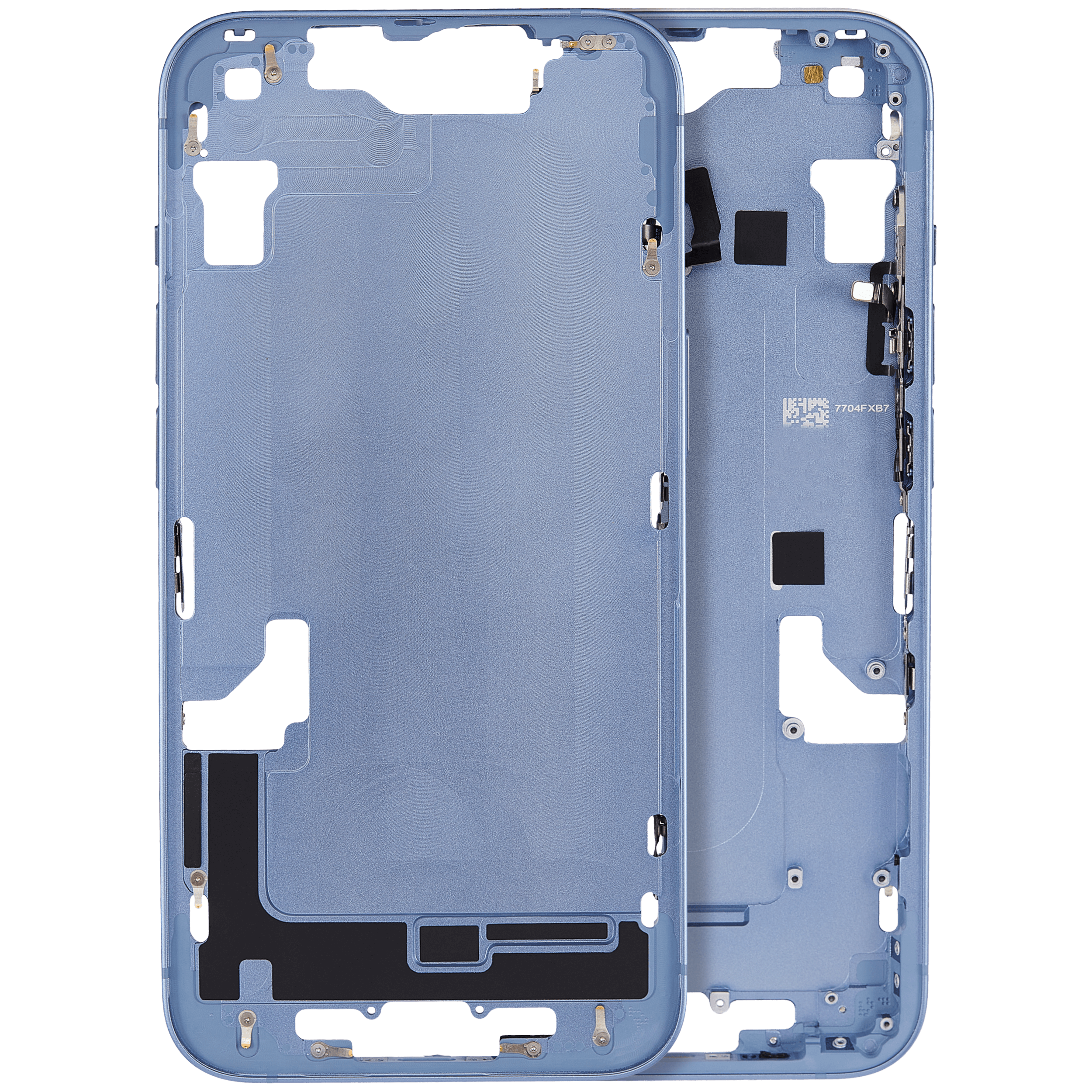 Mittelrahmen mit Kleinteilen für iPhone 14 (EU / globale Version) (Aftermarket Plus) (Blue (Blau)) – Bild 3