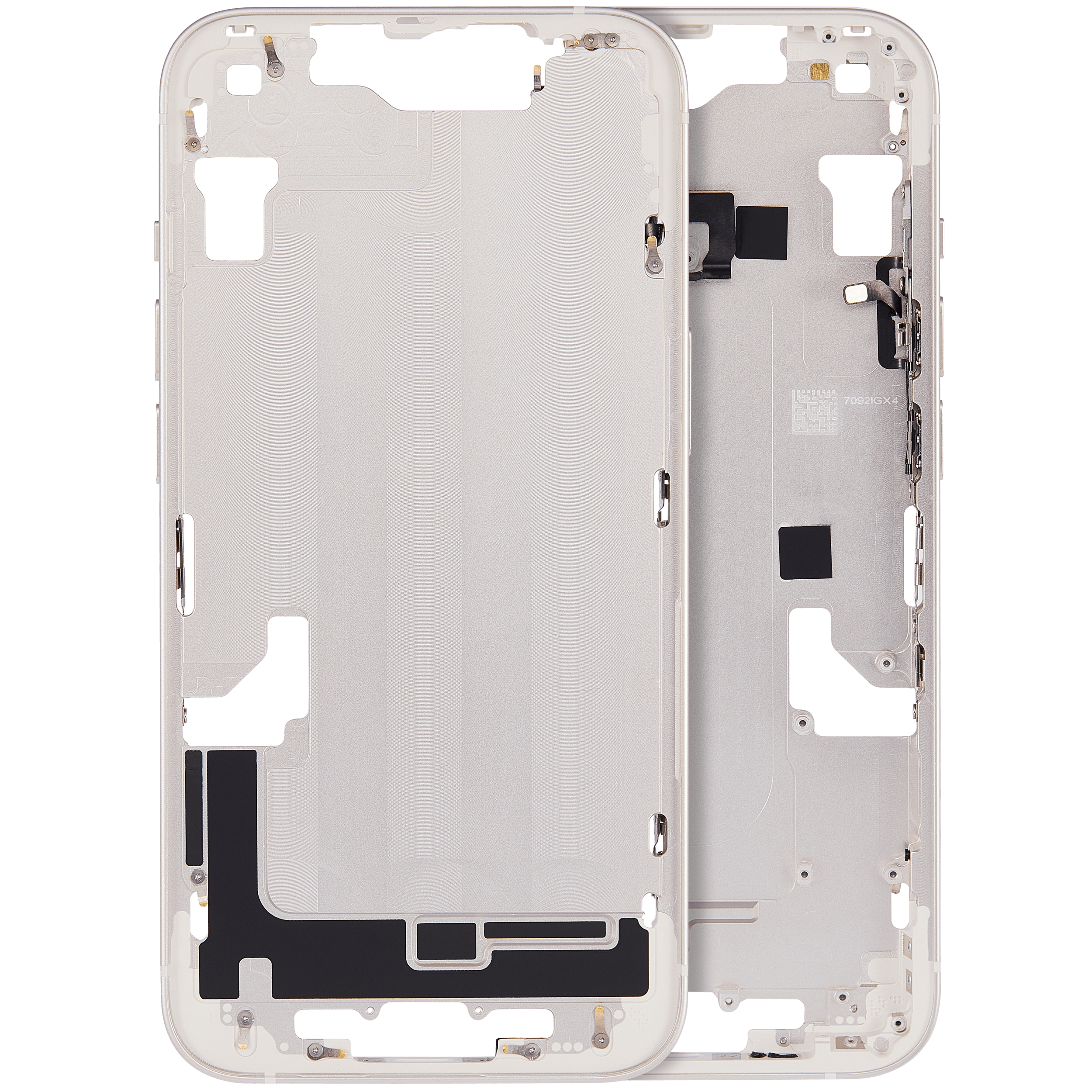 Mittelrahmen mit Kleinteilen für iPhone 14 (EU / globale Version) (Aftermarket Plus) (Starlight) – Bild 3