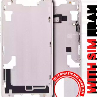 Mittelrahmen mit Kleinteilen für iPhone 14 (EU / globale Version) (Aftermarket Plus) (Starlight)
