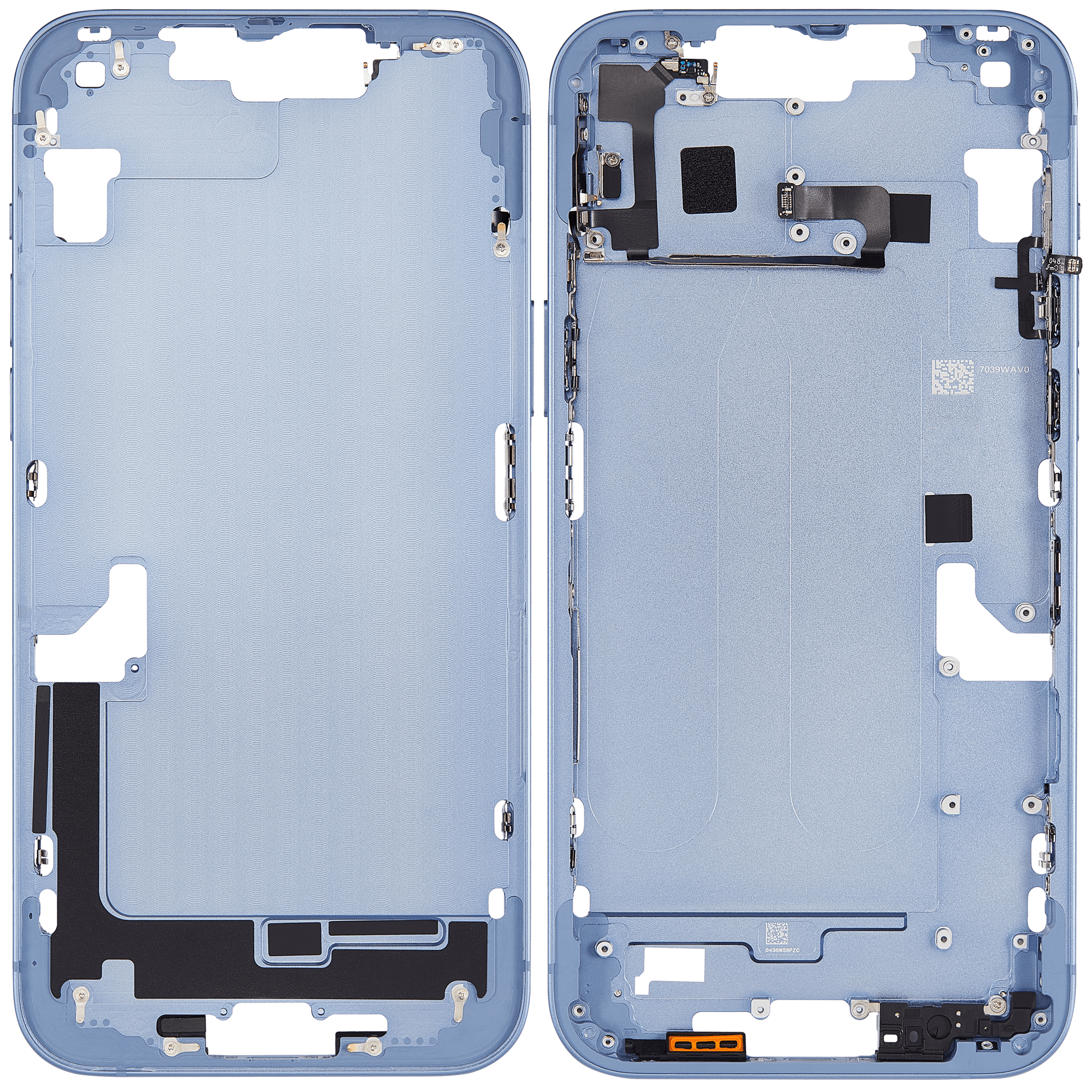 Mittelrahmen mit Kleinteilen für iPhone 14 Plus (EU / globale Version) (Aftermarket Plus) (Blue (Blau)) – Bild 2